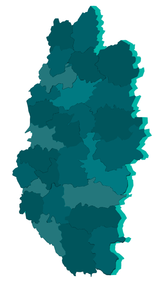 Carte des implantations du GCSMS Meuse